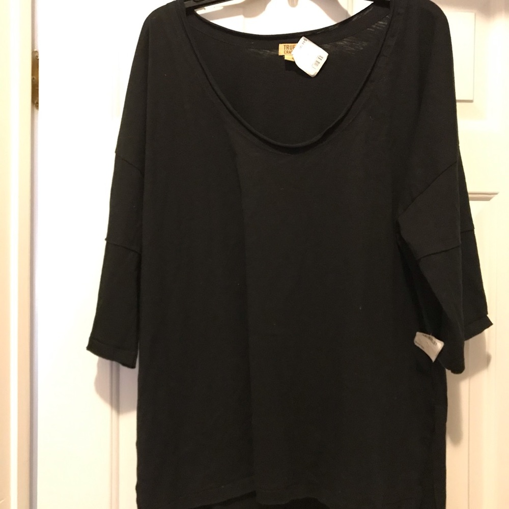 3x Raw Edge 3/4 Sleeve T-shirt